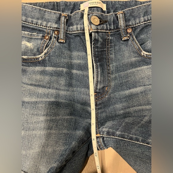 Moussy vintage Denim jean Frayed Hem Shorts size 27 - Picture 10 of 11